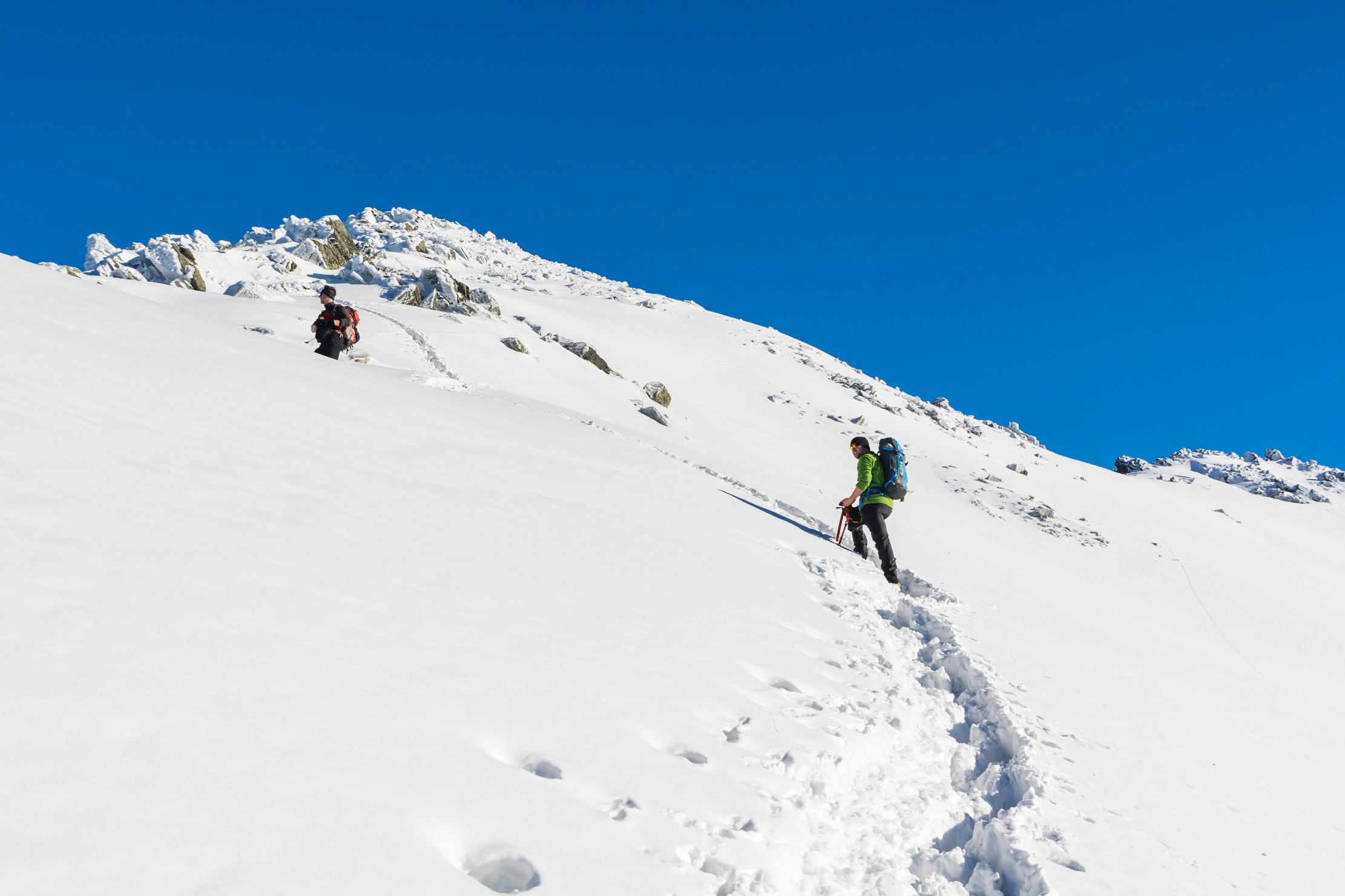 Winter mountaineering.